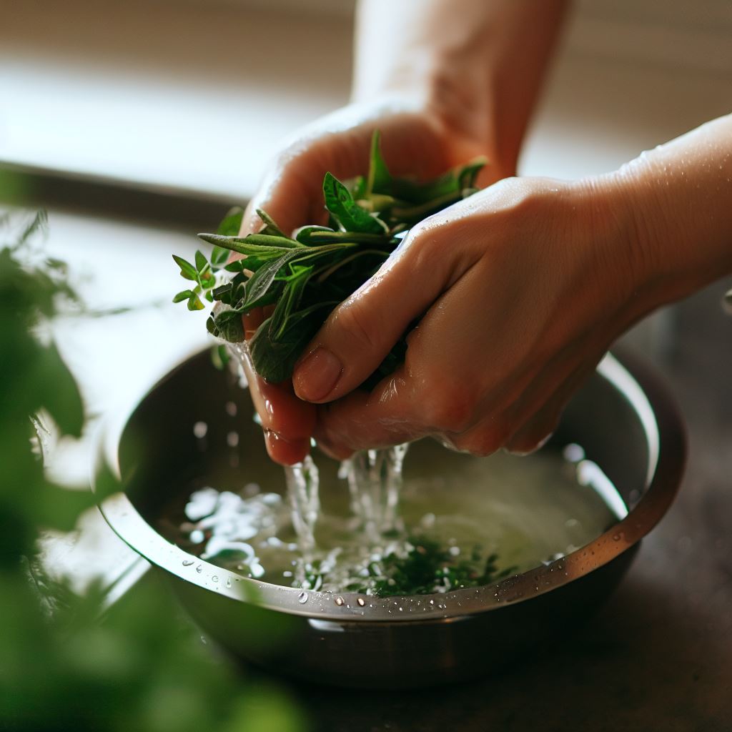 wash your herbs before consuming them