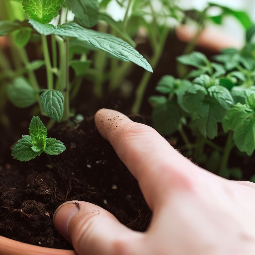 Stick your finger about an inch (2.5 cm) into the soil. If it feels dry at that depth, it's time to water. If it's still moist, hold off on watering for a bit.