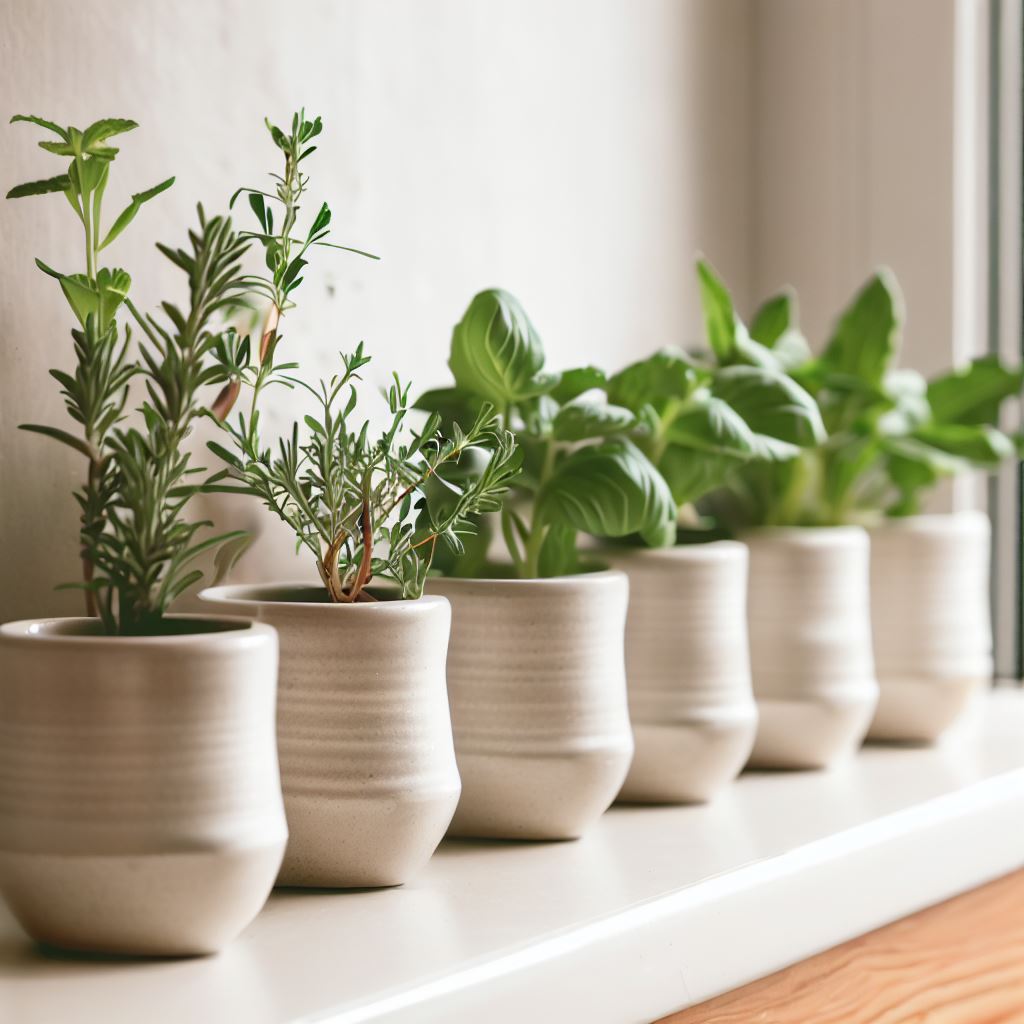 stylish herb container pots