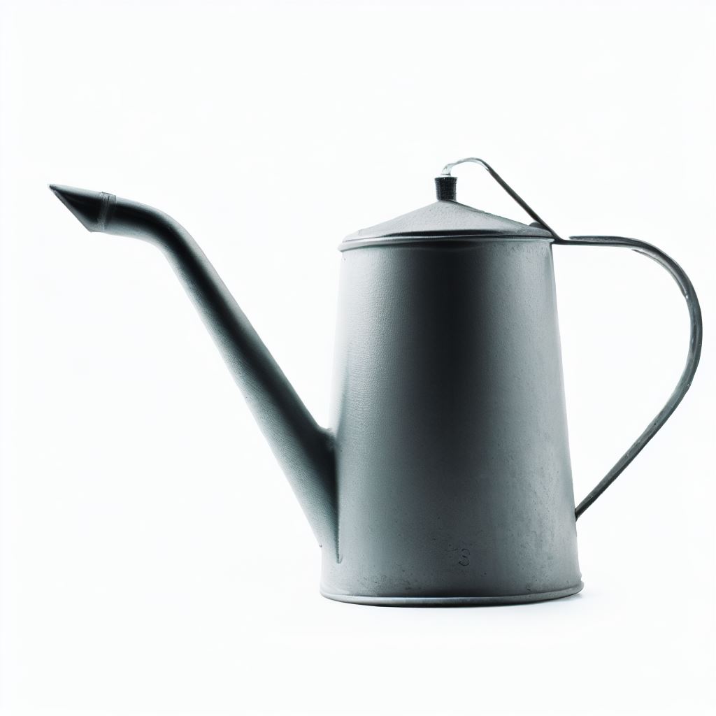 A watering can with a narrow spout