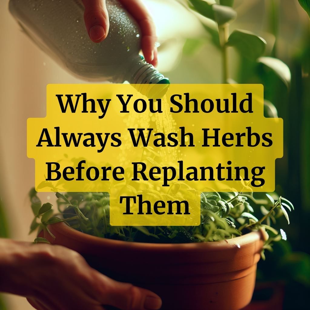 Why You Should Always Wash Herbs Before Replanting Them