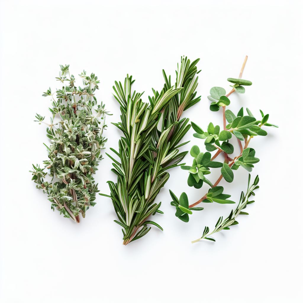 Rosemary, thyme, and oregano