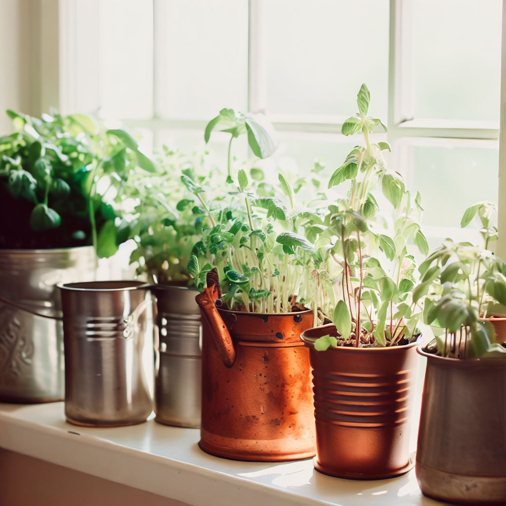 windowsill herb gardening