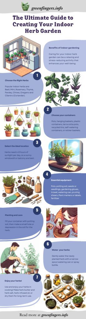indoor herb garden infographic