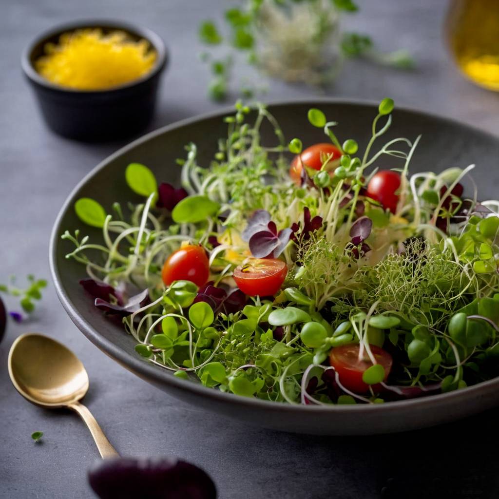 Salad with microgreens