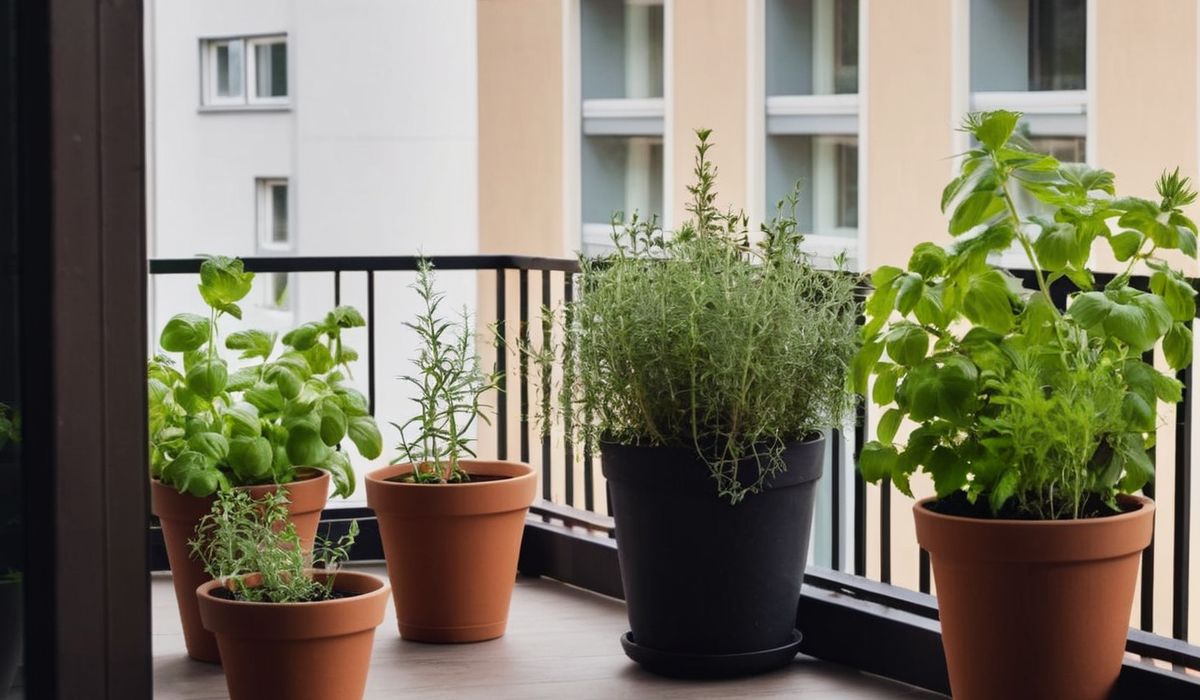 small balcony herb garden