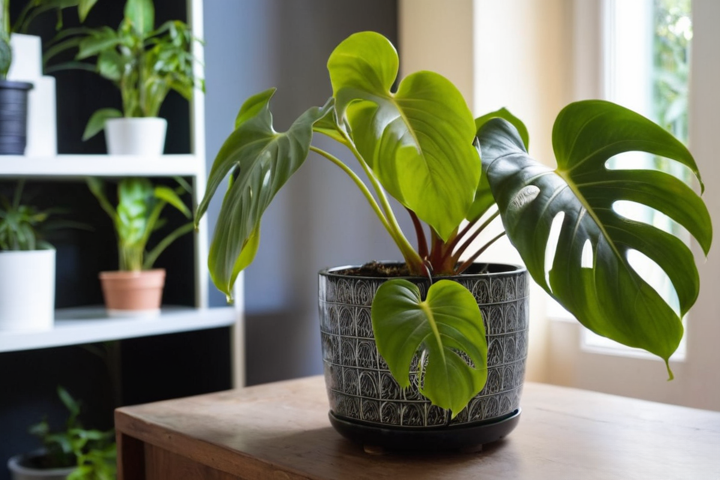 Philodendron on shelf