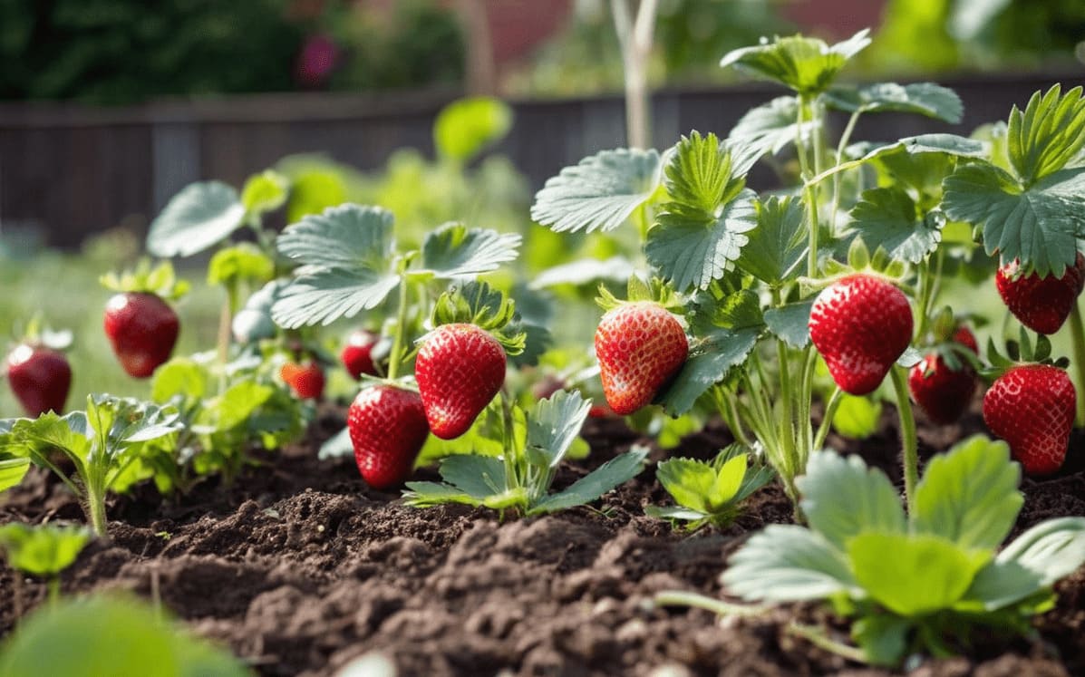 strawberry patch growing