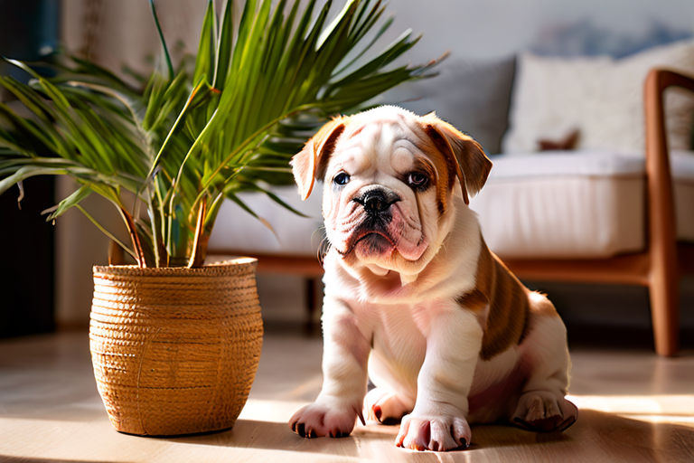 bulldog puppy nea sago plant