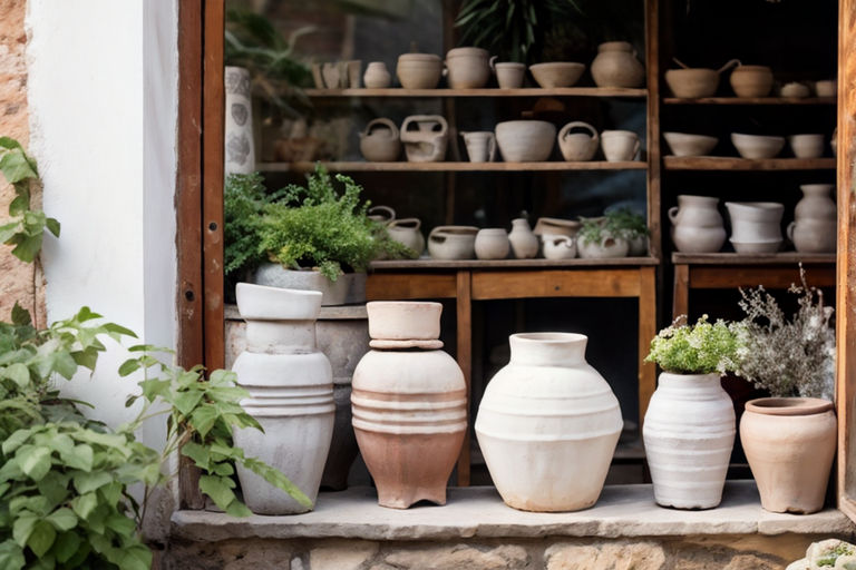 rustic pots