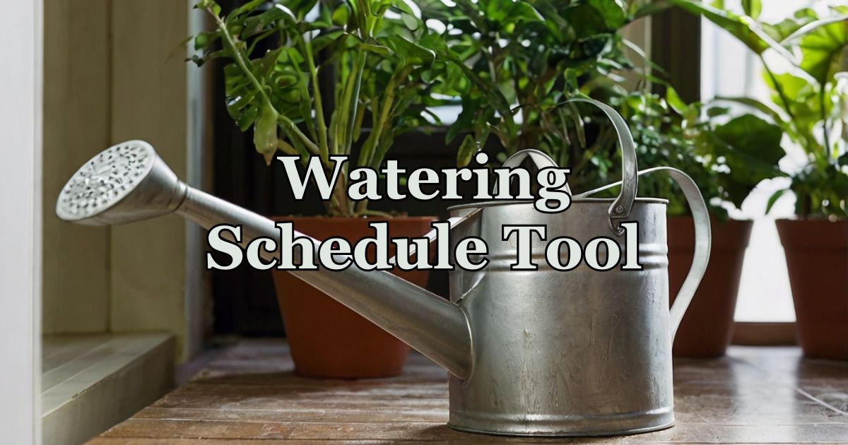 watering schedule tool