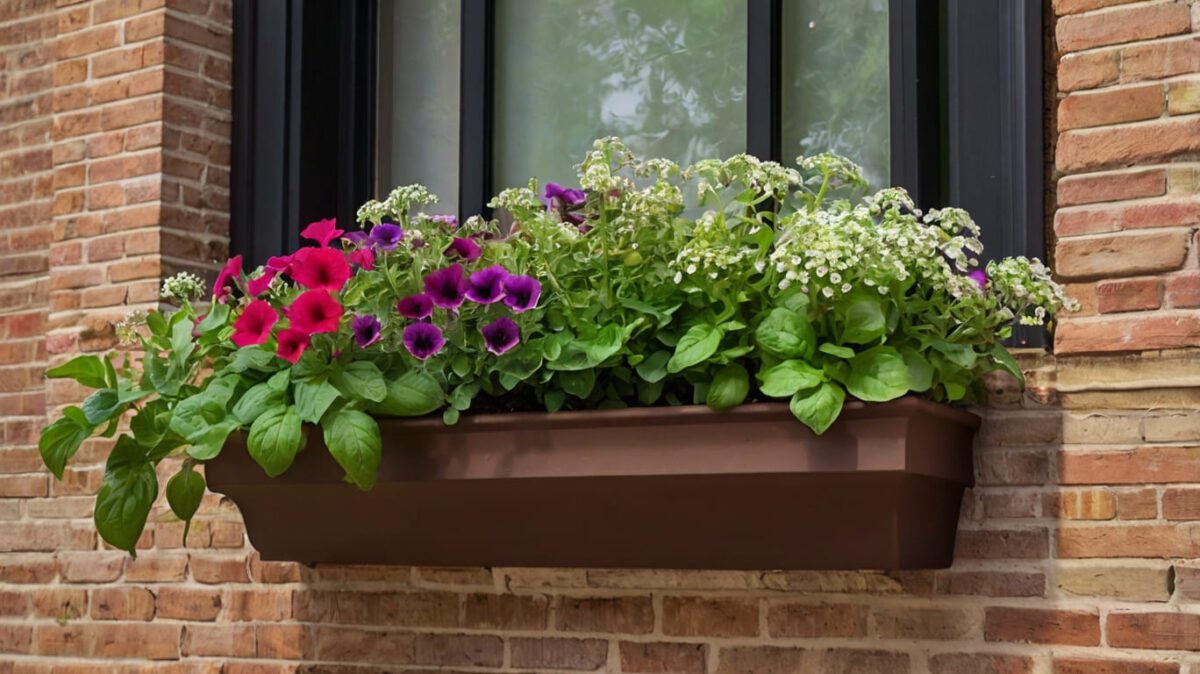 sweet alyssum petunias basil