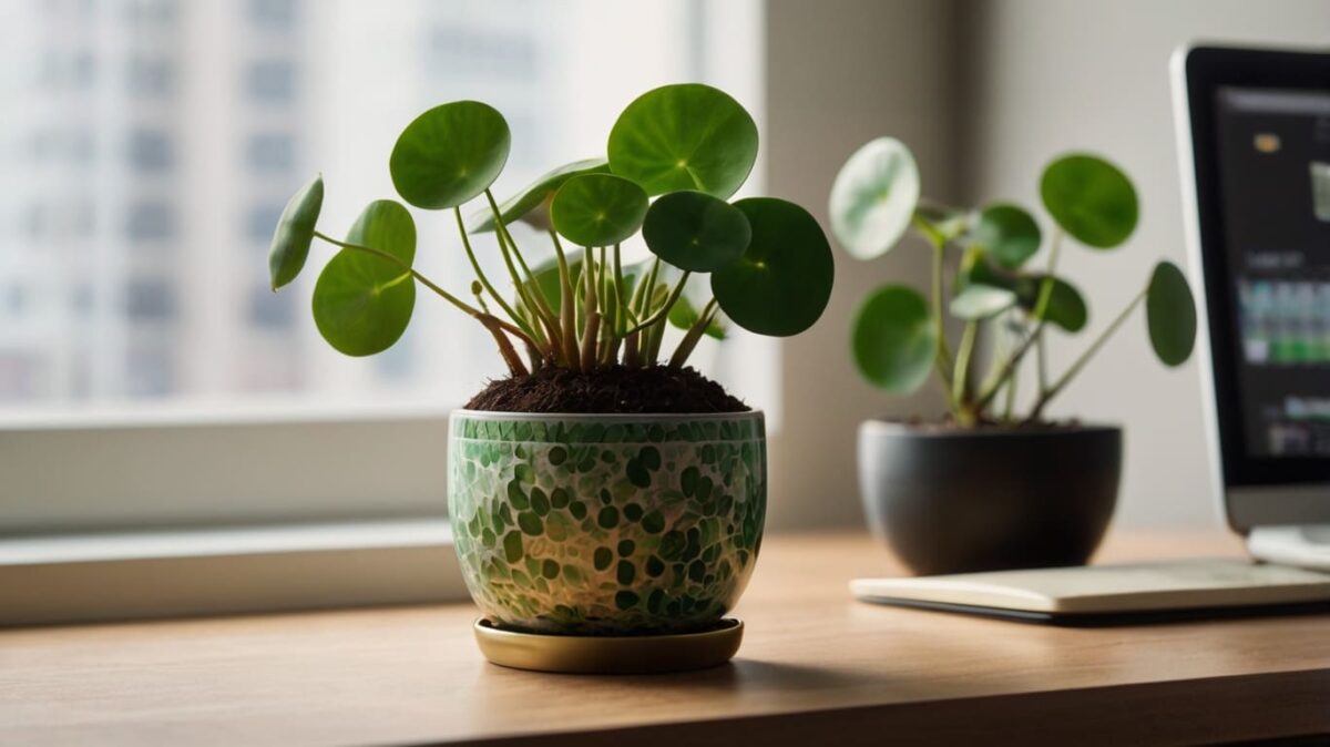 Chinese Money Plant desk