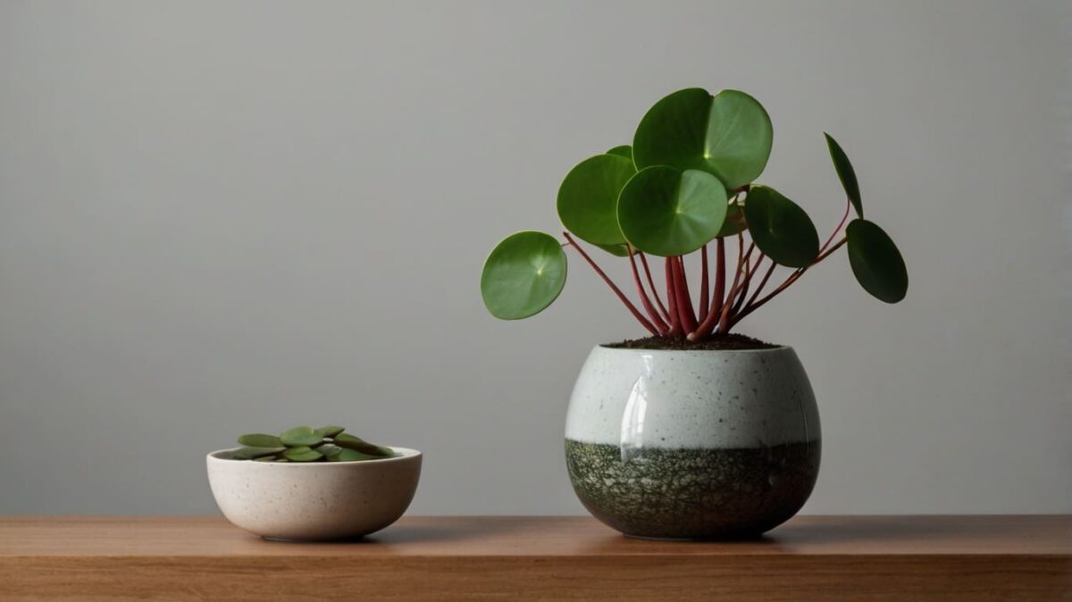 Chinese Money Plant shelf