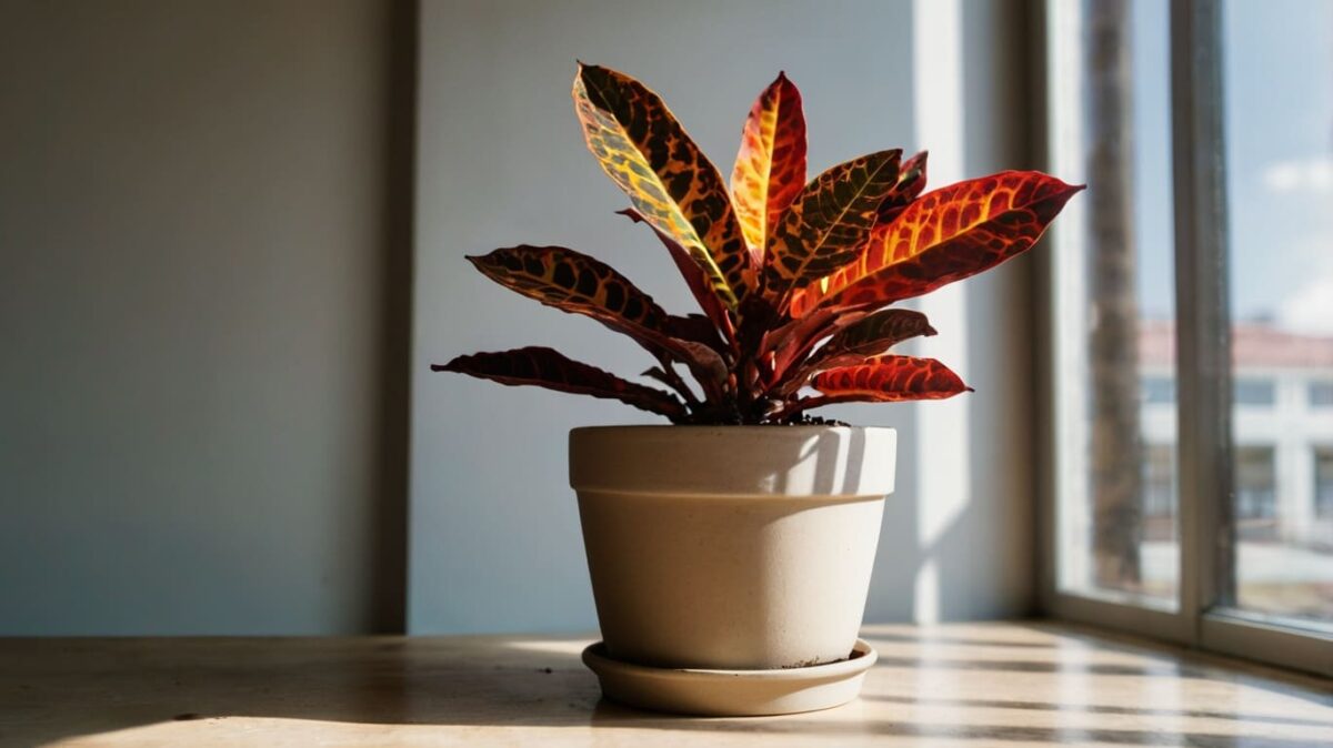 Crotons plant dried out and sad