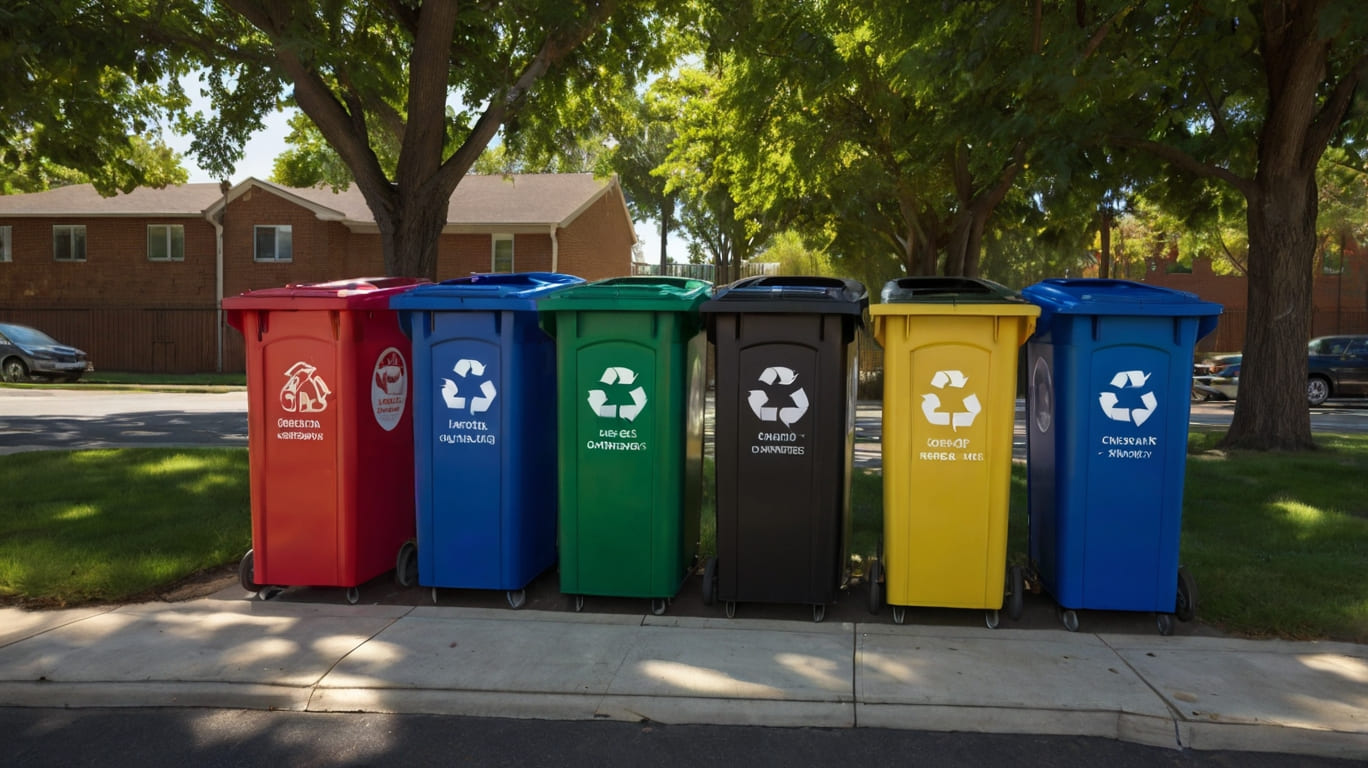 community recycling bins