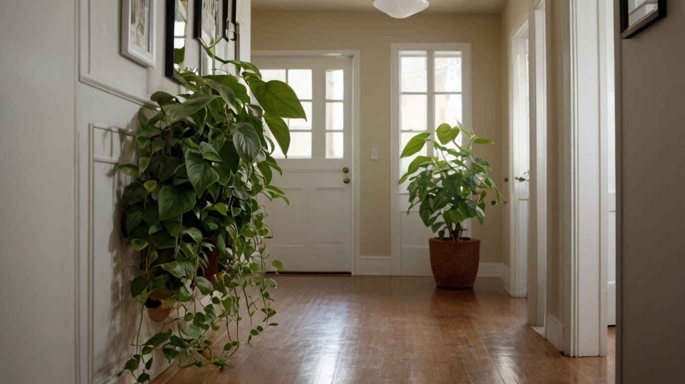 pothos in hallway