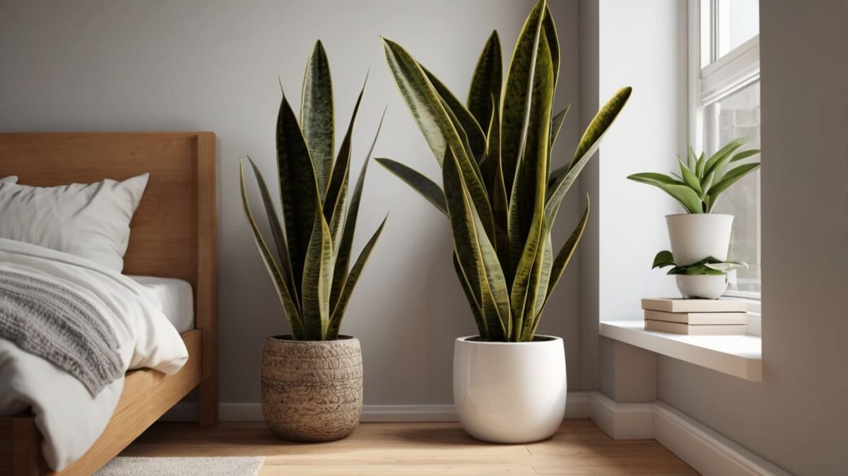 Snake Plants in corner