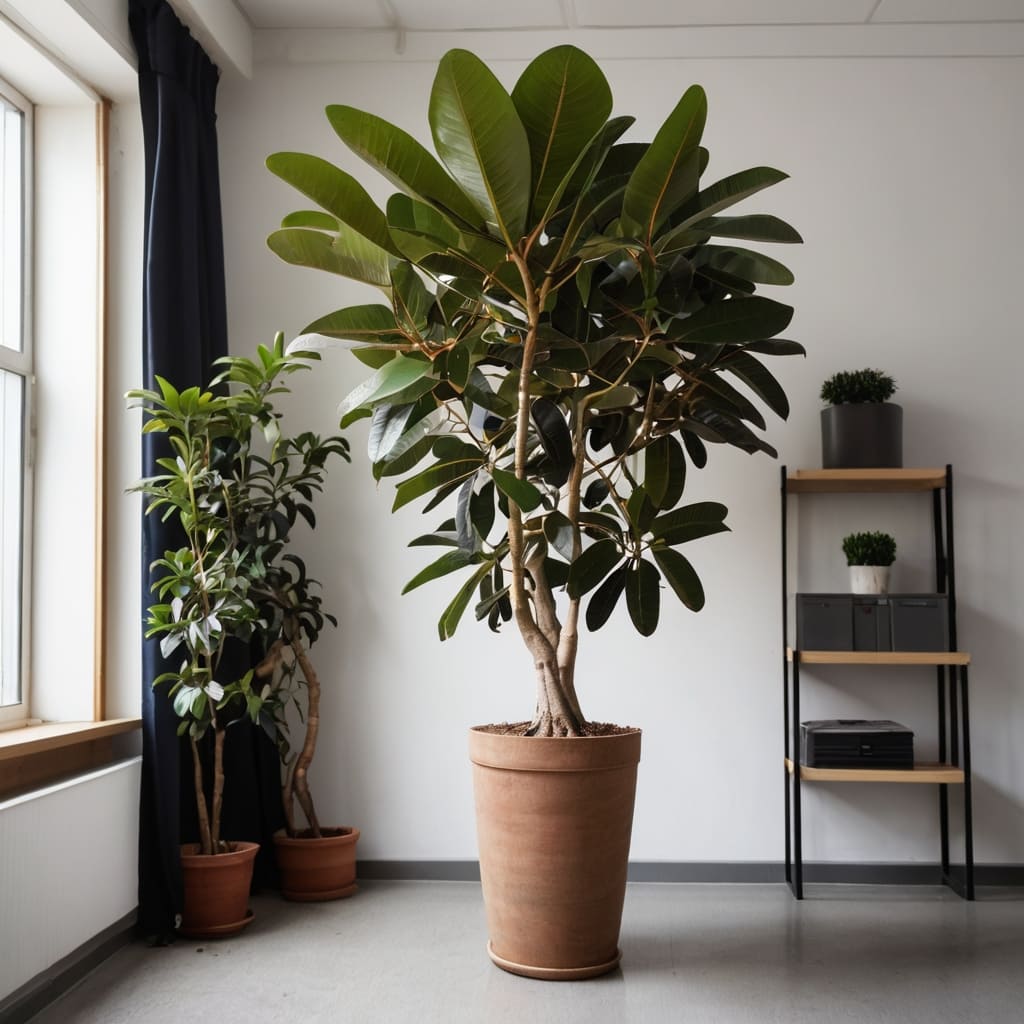 huge rubber tree