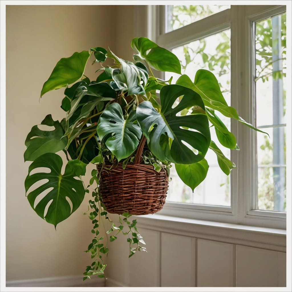 Philodendron with trailing leaves