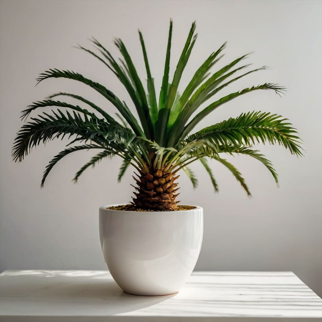 sago palm on table