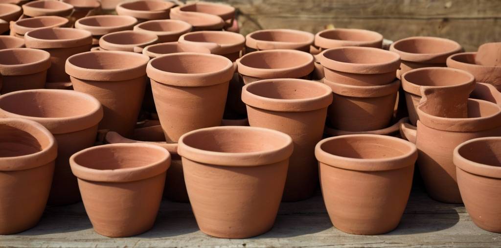 empty clay pots