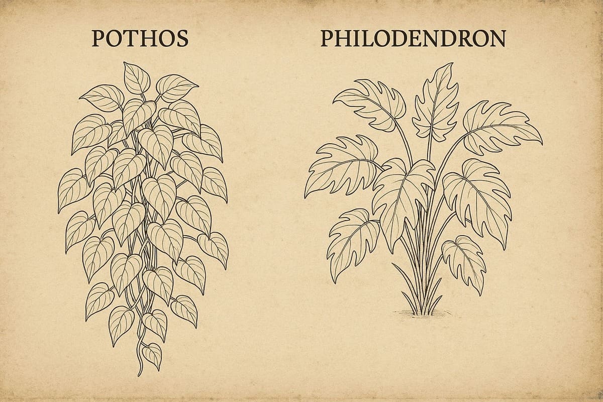 pothos vs Philodendron mature
