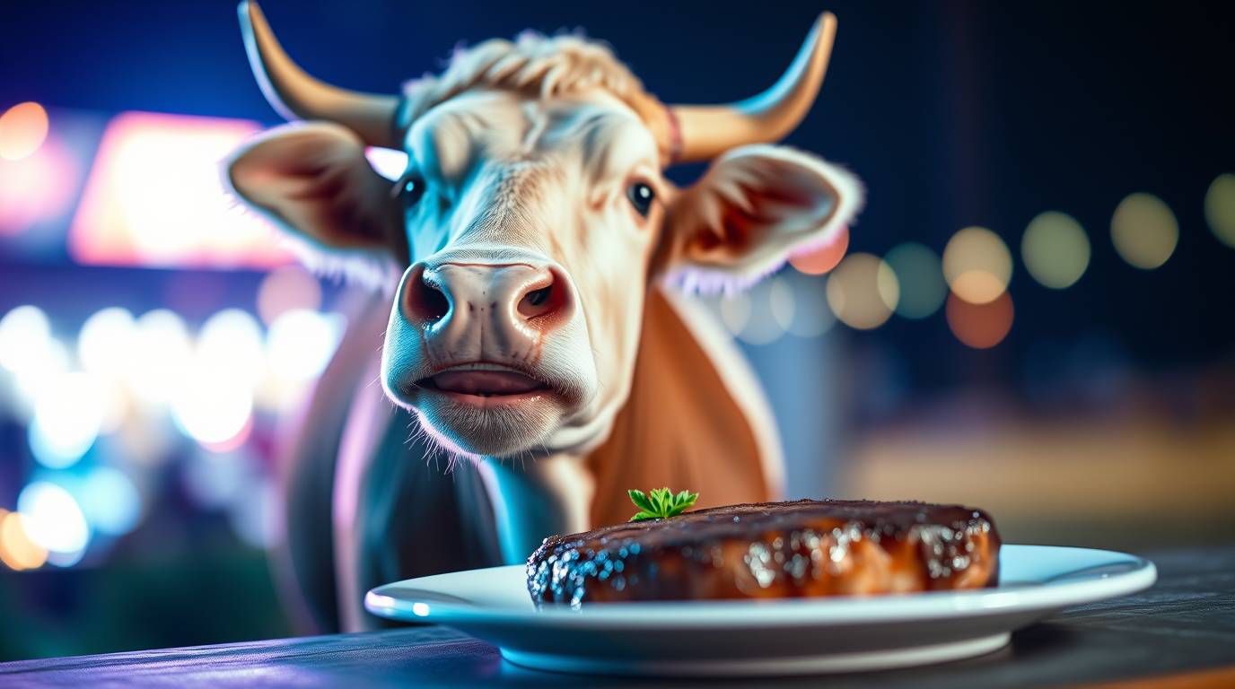 cow and steak