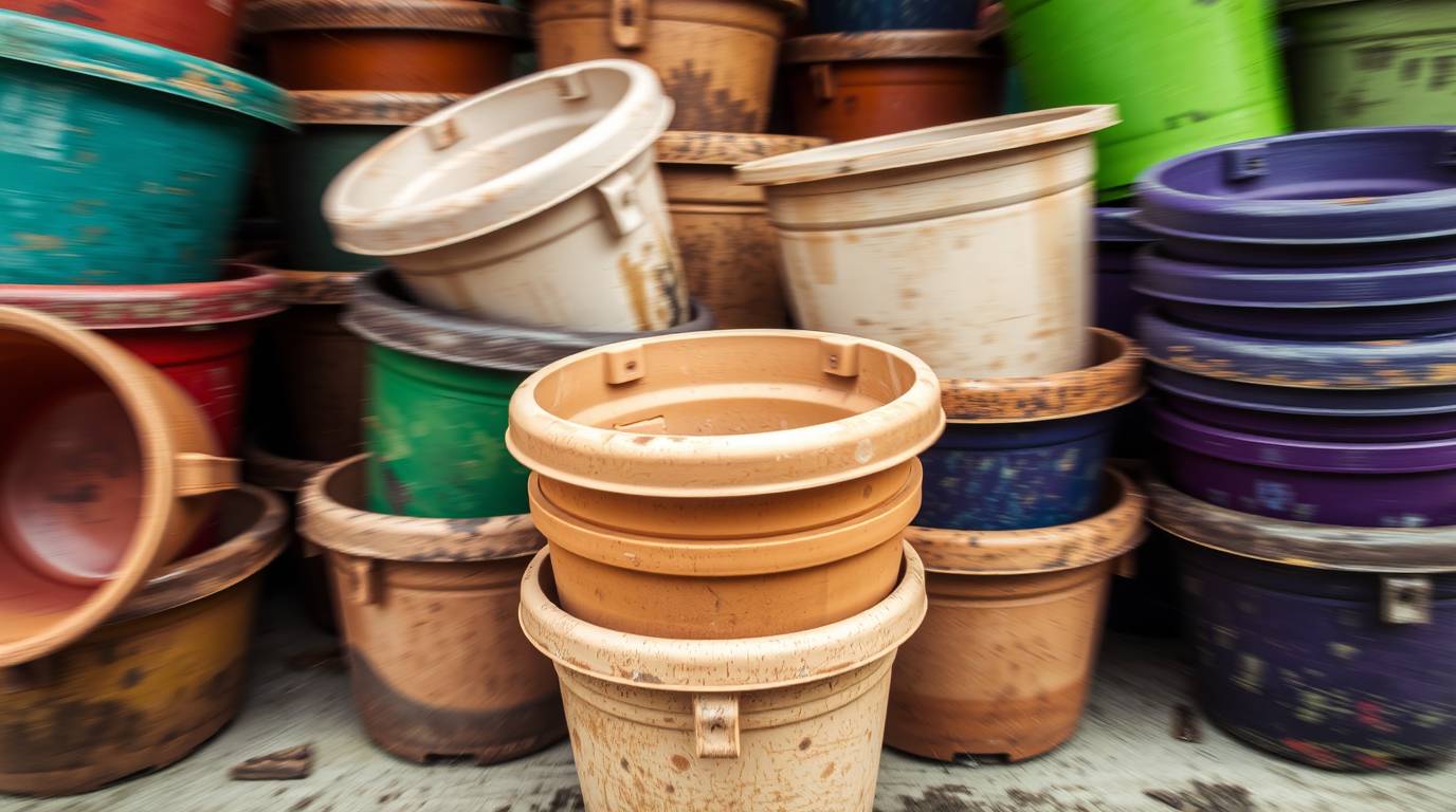 old plant pots
